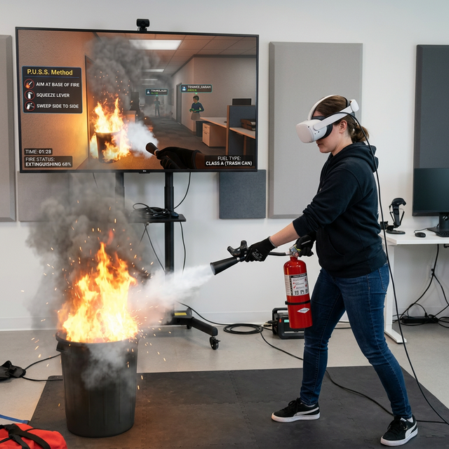 VR Fire Extinguisher Multiplayer Simulation