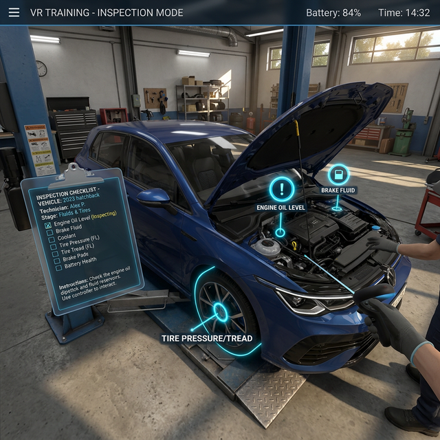 VR Car Inspection Training for Hella