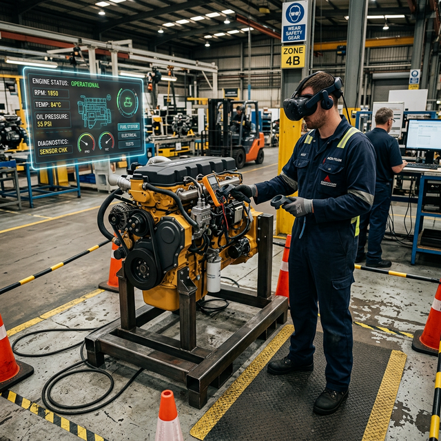 Mahindra Tractor Engine Testing VR Training